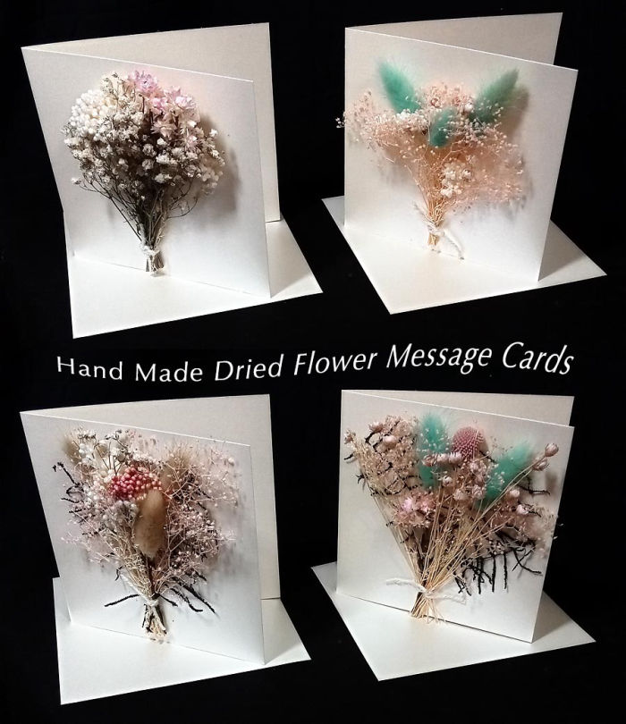 Dried Flower Message Card